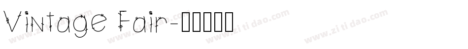 Vintage Fair字体转换